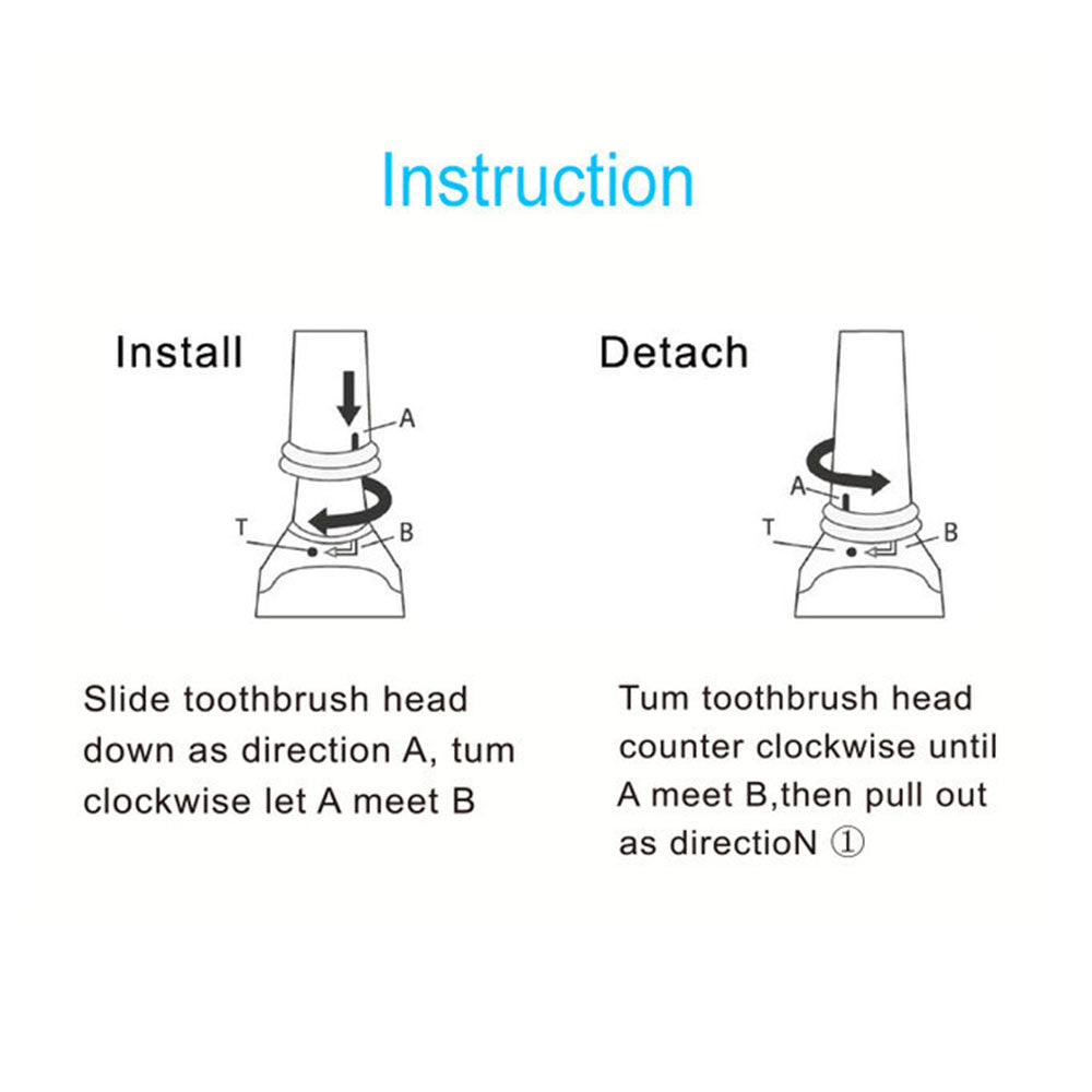Electric Sonic Toothbrush Travel Rechargeable Ultrasonic Electric Toothbrush with 10 Brush Heads