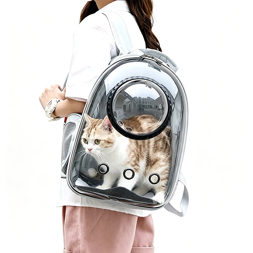 Space Capsule Pet Carrier Backpack with Clear Window for Cats and Dogs
