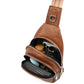 2Pcs PU Leather Sling Belt Chest Bag