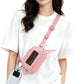 2-in-1 Phone Crossbody Strap Clear Window Card Wallet Pouch Travel Adjustable Shoulder Strap Bag