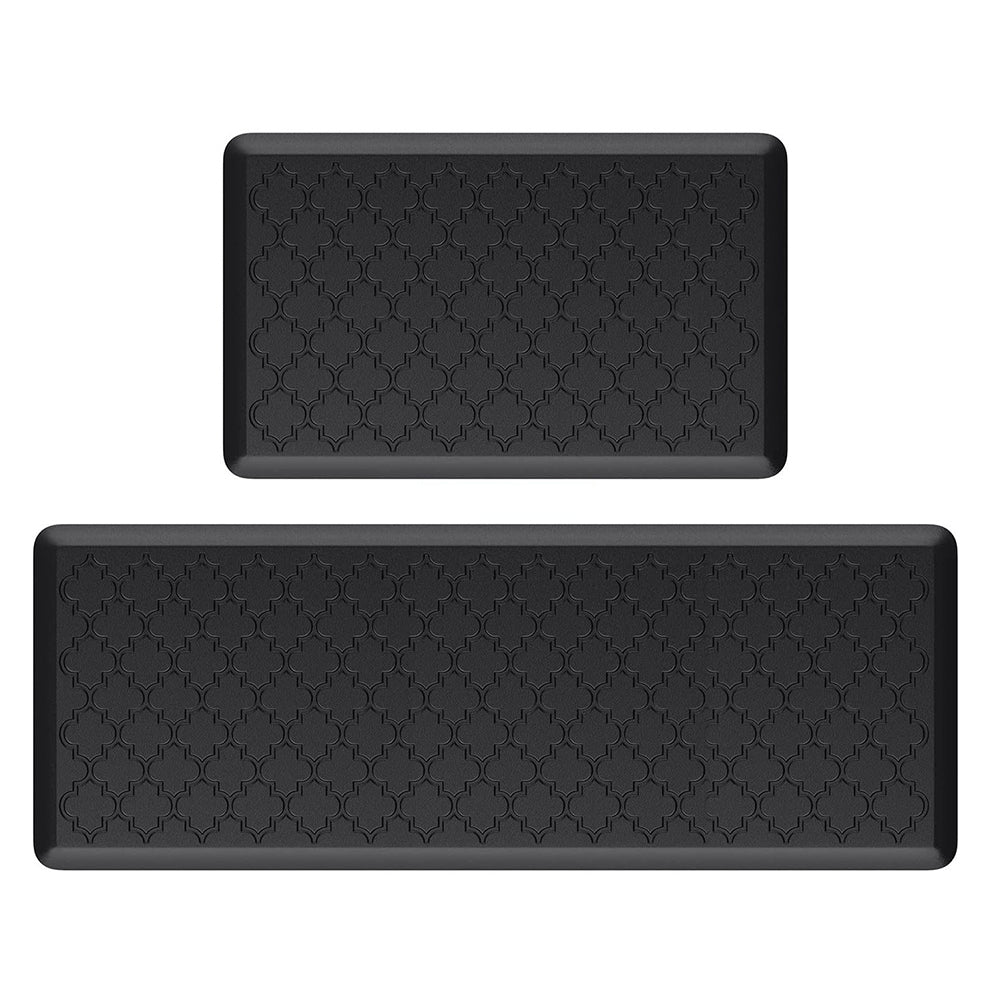 Cushioned PVC Floor Mat for Kitchen and Office-Black