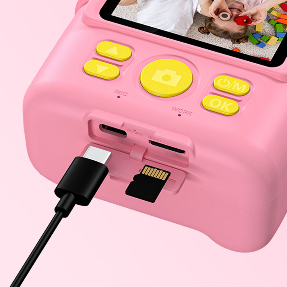 Instant Print Camera Zero Ink Print Photo Camera with 32G TF Card