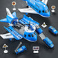 Kids Transformable Airplane Transport Playset Transformable Storage Plane Toy