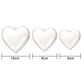 10Pcs Christmas Heart-Shaped Plastic Baubles Fillable Clear Balls Xmas Tree Decor