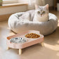 Elevated Double Stainless Steel Pet Food and Water Bowl Set