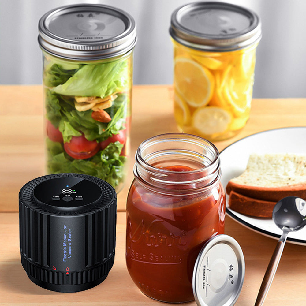 Cordless Electric Mason Jar Vacuum Sealer Set-Upgraded Style