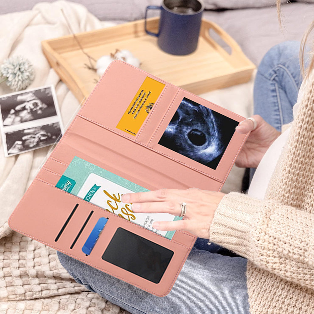Pregnancy Daily Journal PU Cover Card Holder
