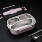 304 Stainless Steel Insulated Bento Lunch Box with 3-Compartments