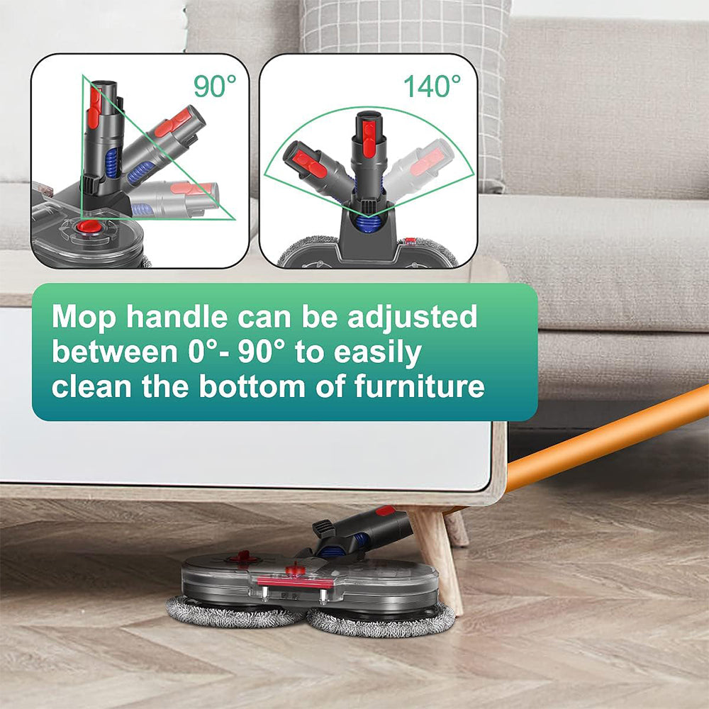 Electric Mop Head with 6 Cleaning Pads for Dyson V7 V8 V10 V11 Stick Vacuum Cleaners