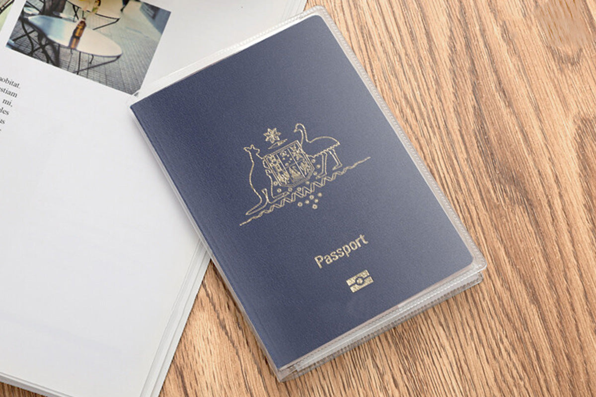 5 Pack Clear Passport Cover Protector Case with Card Slots