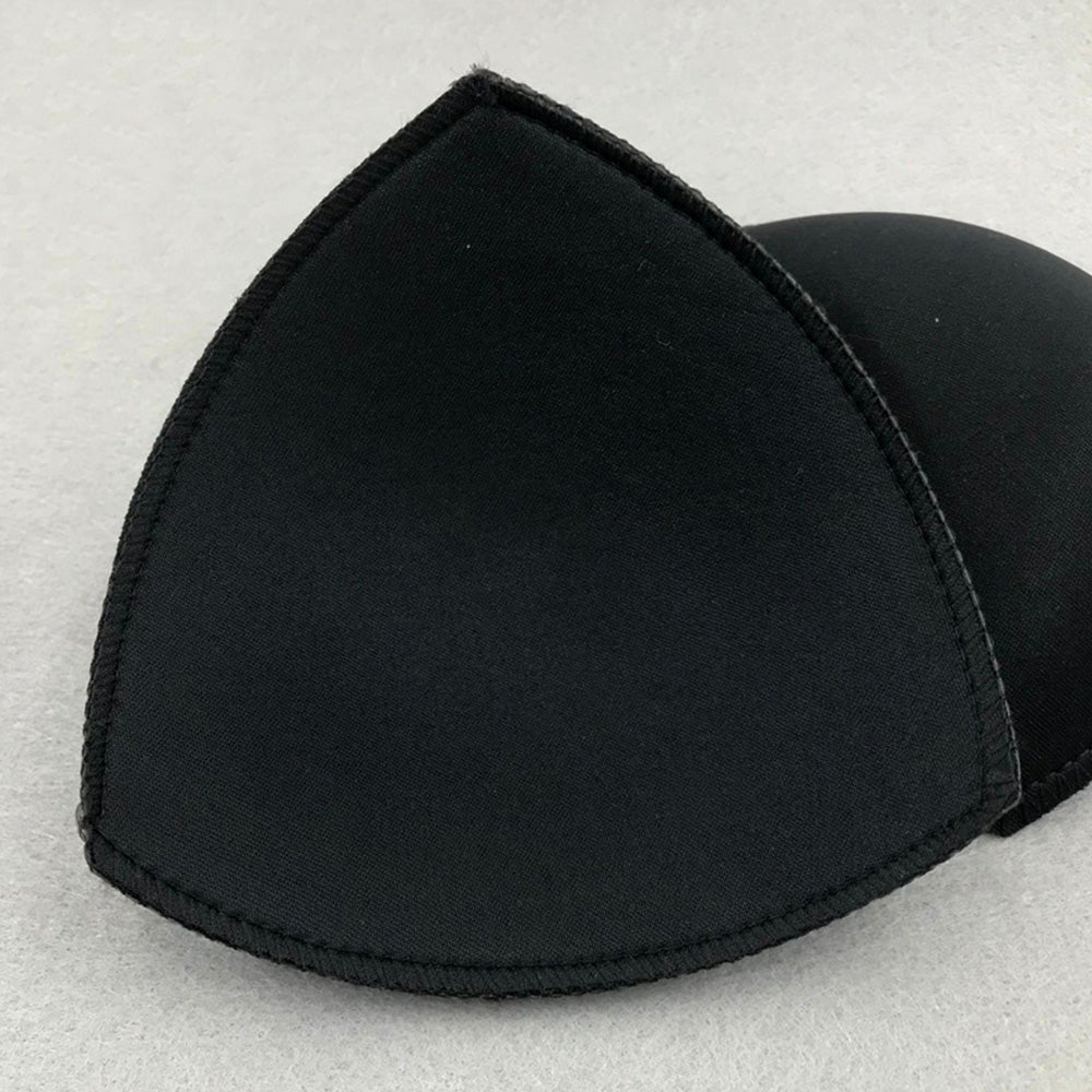 4 Pairs Triangle Replacement Foam Bra Pad Inserts for Sports Bras-Black