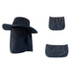 Outdoor Sun Protection Fishing Cap Wide Brim Hat With Neck Flap And Face Cover