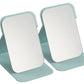 2-Pack Medium Foldable PU Leather Makeup Mirror Portable Travel Vanity Mirror