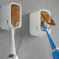 2Pcs Toothbrush Holders Wall Mounted Tooth Brush Holder with Cover for Shower
