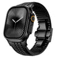 Men's Rubber Watch Band Compatible with Apple Watch Folding Buckle 42 44 45 46 49mm