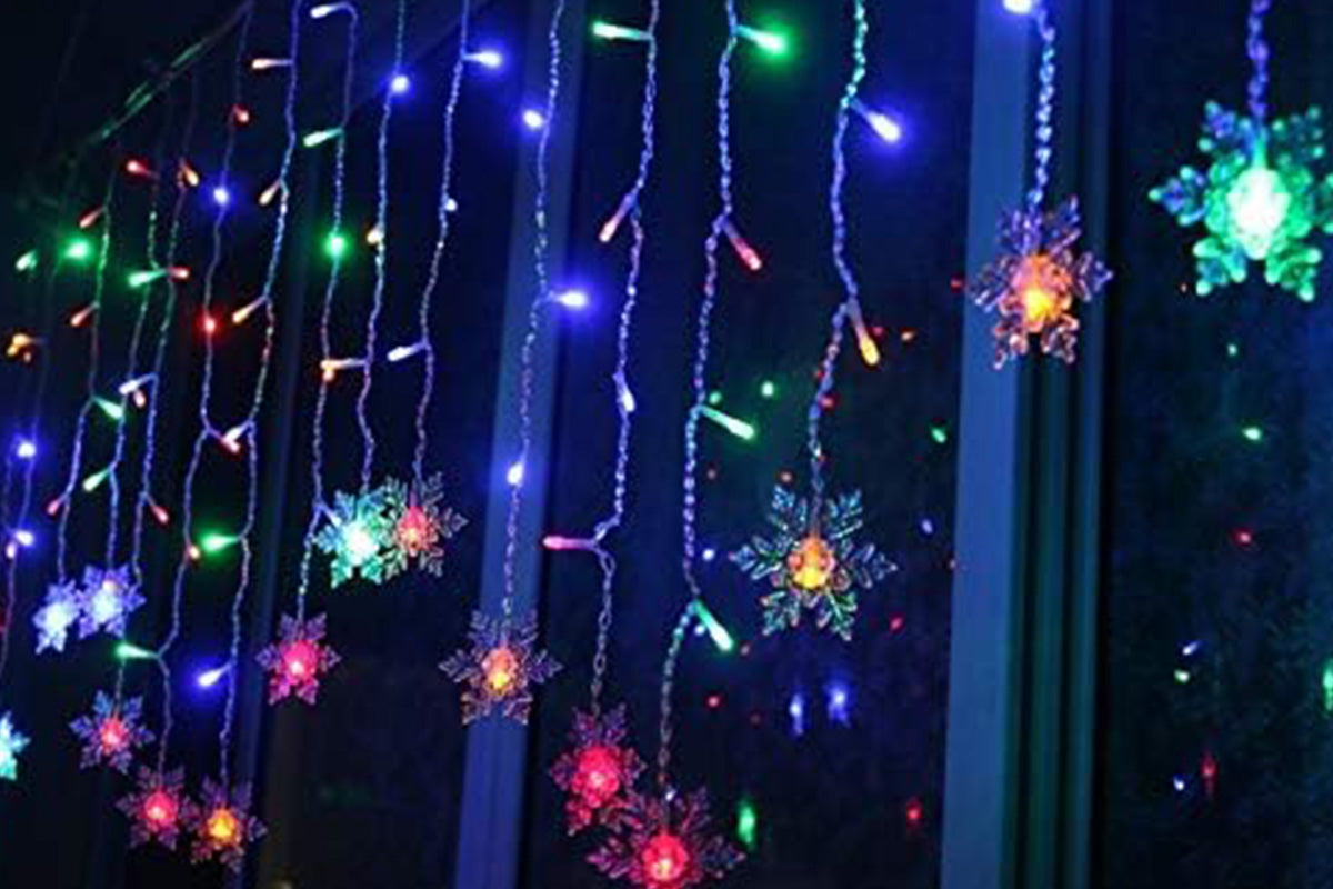 4m Curtain String Lights Waterproof Christmas Window Lights for Party Decorations