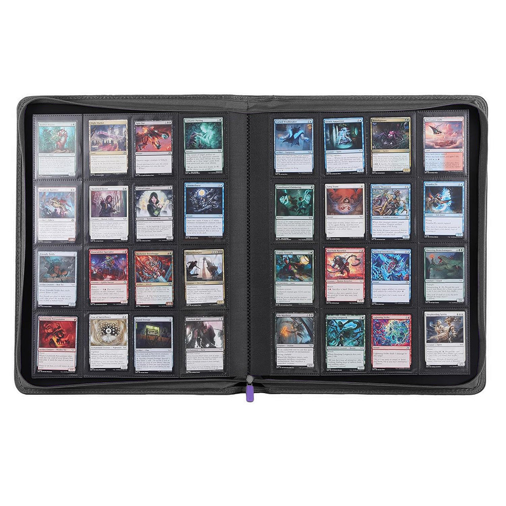16 Pocket Card Binder 1024 Capacity PVC Free Hard Shell Waterproof Zipper