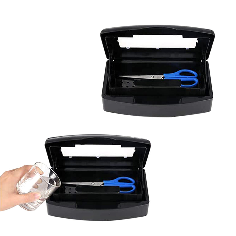 Nail Tool Cleaning Soaking Cleaning Box with Lift Up Filter Tray