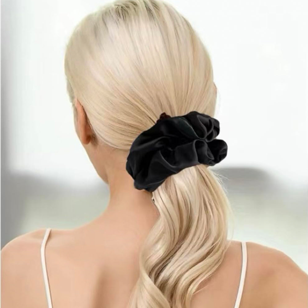 6Pcs Satin Scrunchies for Women Large Hair Scrunchy Thick Elastic Hair Ties Hair Bands Ponytail Holders