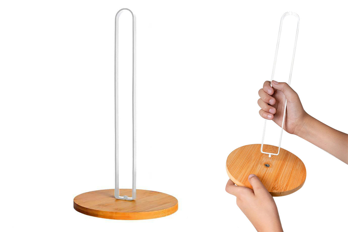 Paper Towel Holder Freestanding for Kitchen Countertop with Non Slip Base