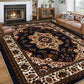 Large Floor Rug Crystal Velvet Vintage Boho Non-Slip Carpet for Bedroom Dining Room