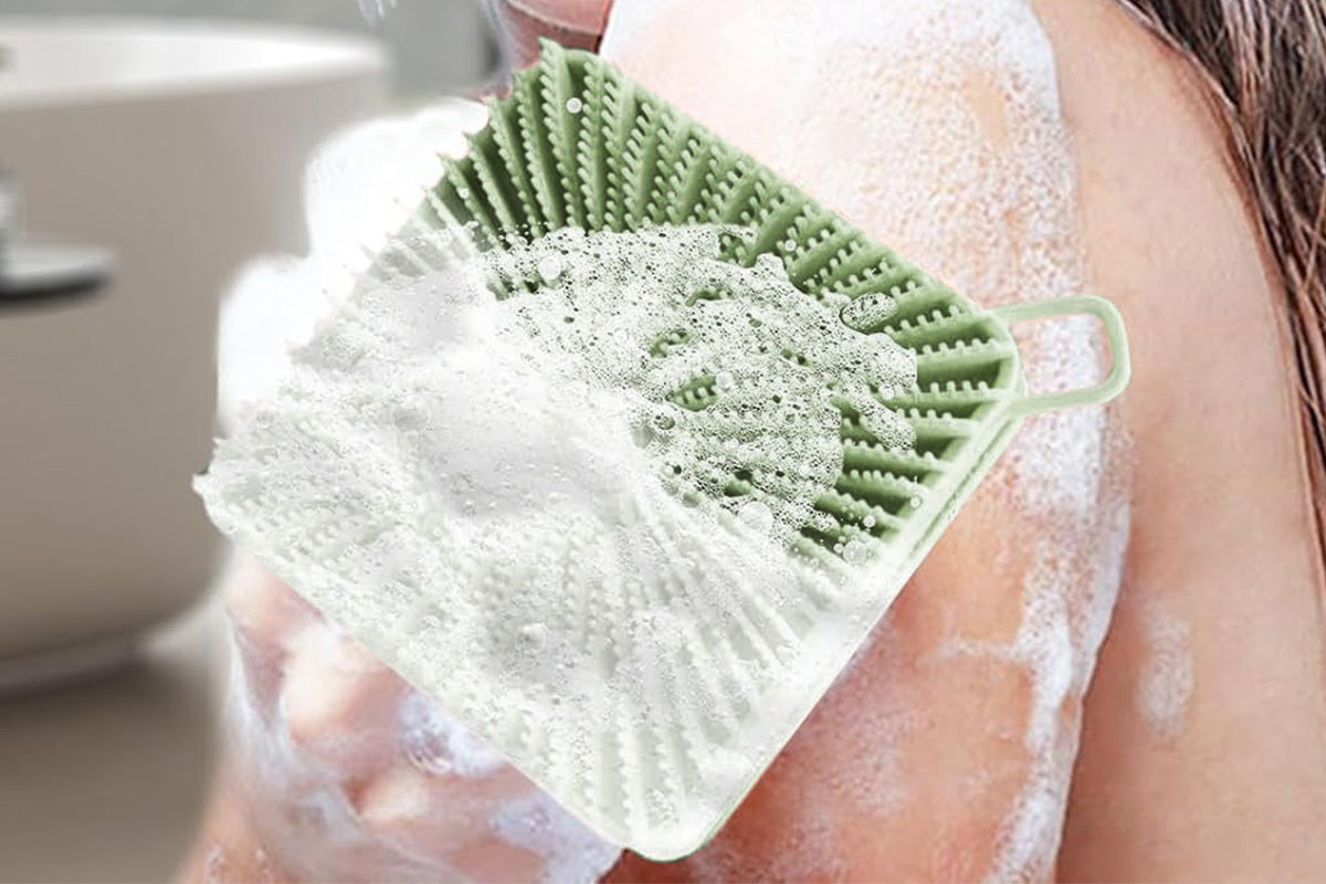 Dual Sided 2 In 1 Silicone Body Shower Scrubber Body Brush Buffer Scrubber