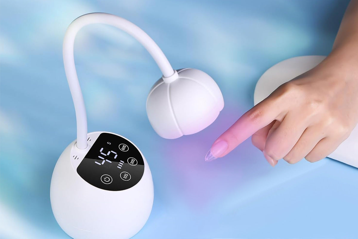 UV LED Nail Lamp Mini Cordless Gel Dryer With Adjustable Gooseneck For Gel Nails