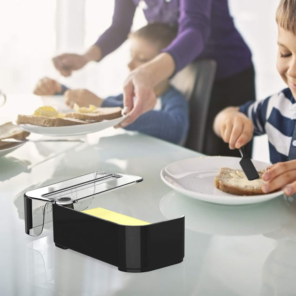 Butter Dish with Knife Butter Container with 180-degree Rotating Sealing Flip-Top