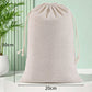 10 Pack Cotton Linen Drawstring Storage and Gift Bags in 2 Sizes