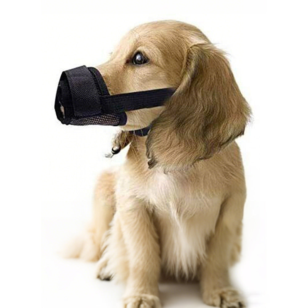 2Pcs Dog Muzzle Anti Bite Chewing Mesh Mask Training for Small Medium Large Dogs-Style 2