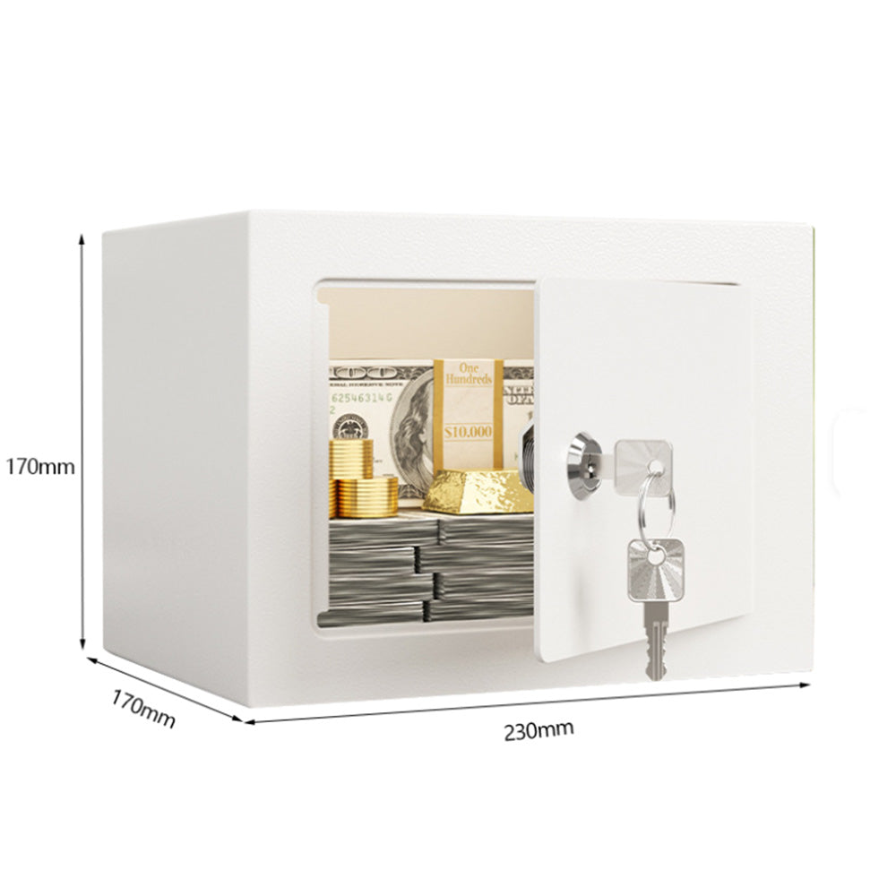 Small Safe Box with Key Lock Mini Security Safe for Money Cash Jewelry