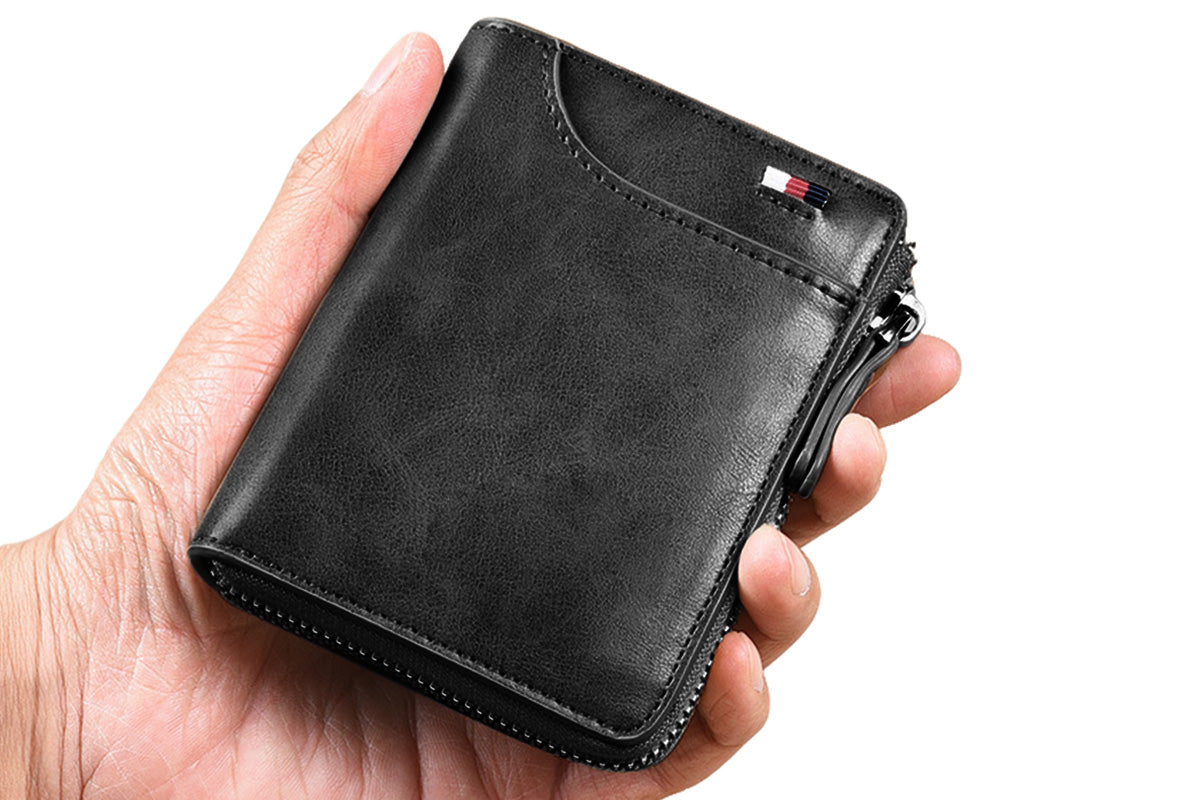 RFID Blocking PU Wallet Anti-theft Cash Credit Card Holder ID Purse