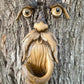 2Pcs Resin Old Man Face Sculpture Bird Feeder for Outdoor Decoration