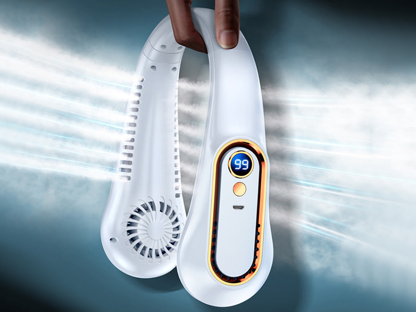 Up Down Airflow Neck Fan USB Neck Air Conditioner Personal Fan