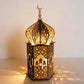 Christmas Wooden Lantern – Decorative Carved Hollow LED Night Light for Holiday Home Decor