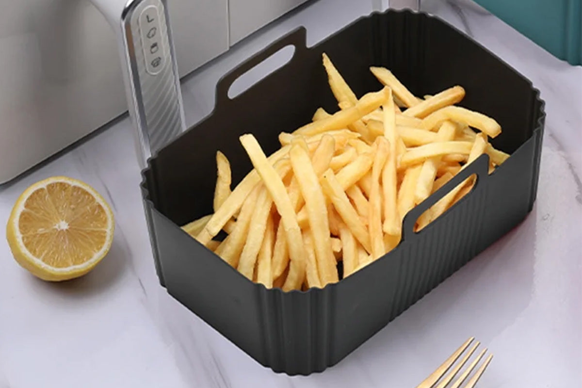 Reusable Silicone Air Fryer Liner for Dual Air Fryer Food Grade Non-Stick & Easy to Clean