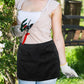 Short Half Waist Kitchen Apron with 3 Front Pockets
