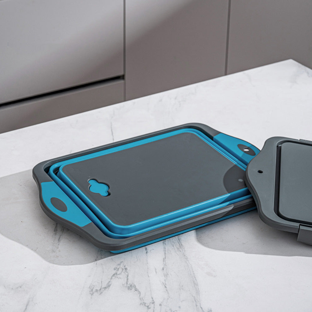 3 in 1 Foldable Cutting Board Colander and Food Prep Container