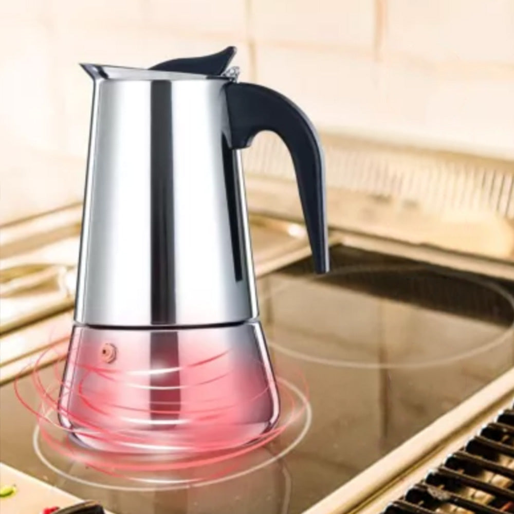 Coffee Maker Moka Percolator Espresso Latte Stainless Steel Pot