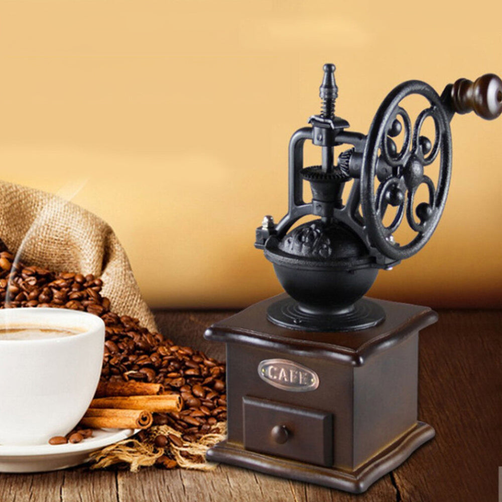 Vintage Manual Coffee Bean Grinder Machine