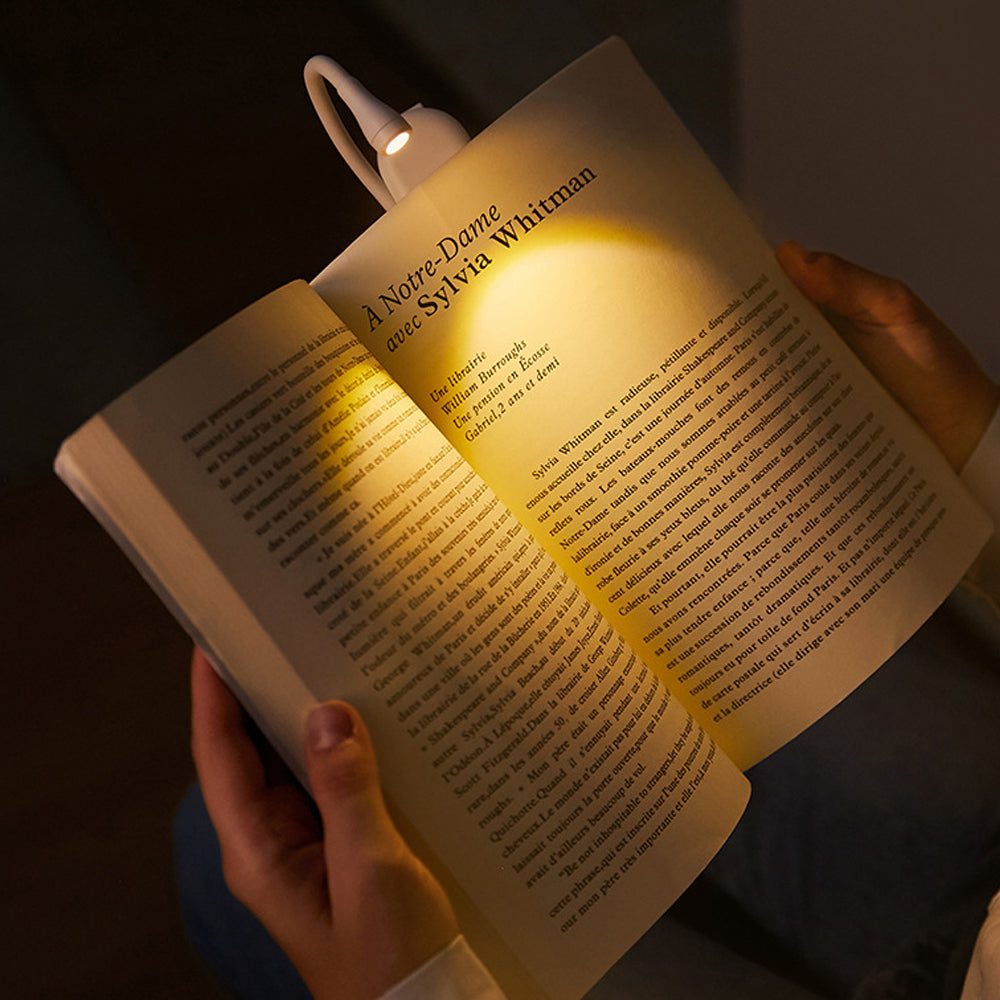 2Pcs LED Rechargeable Reading Light Mini Clip Book Light