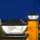 4Pcs 8LED 2 Modes Solar Powered Deck Fence Cap Lights for 4x4 5.5x5.5 Inch Posts