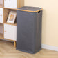 100L Laundry Basket with Lid Clothes Hampers for Laundry with Bamboo Handles Removable Bag