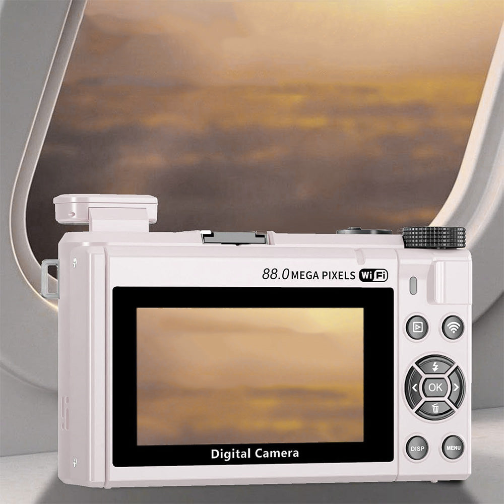 Digital Camera with Flip Screen WIFI Remote Control Vlogging Camera