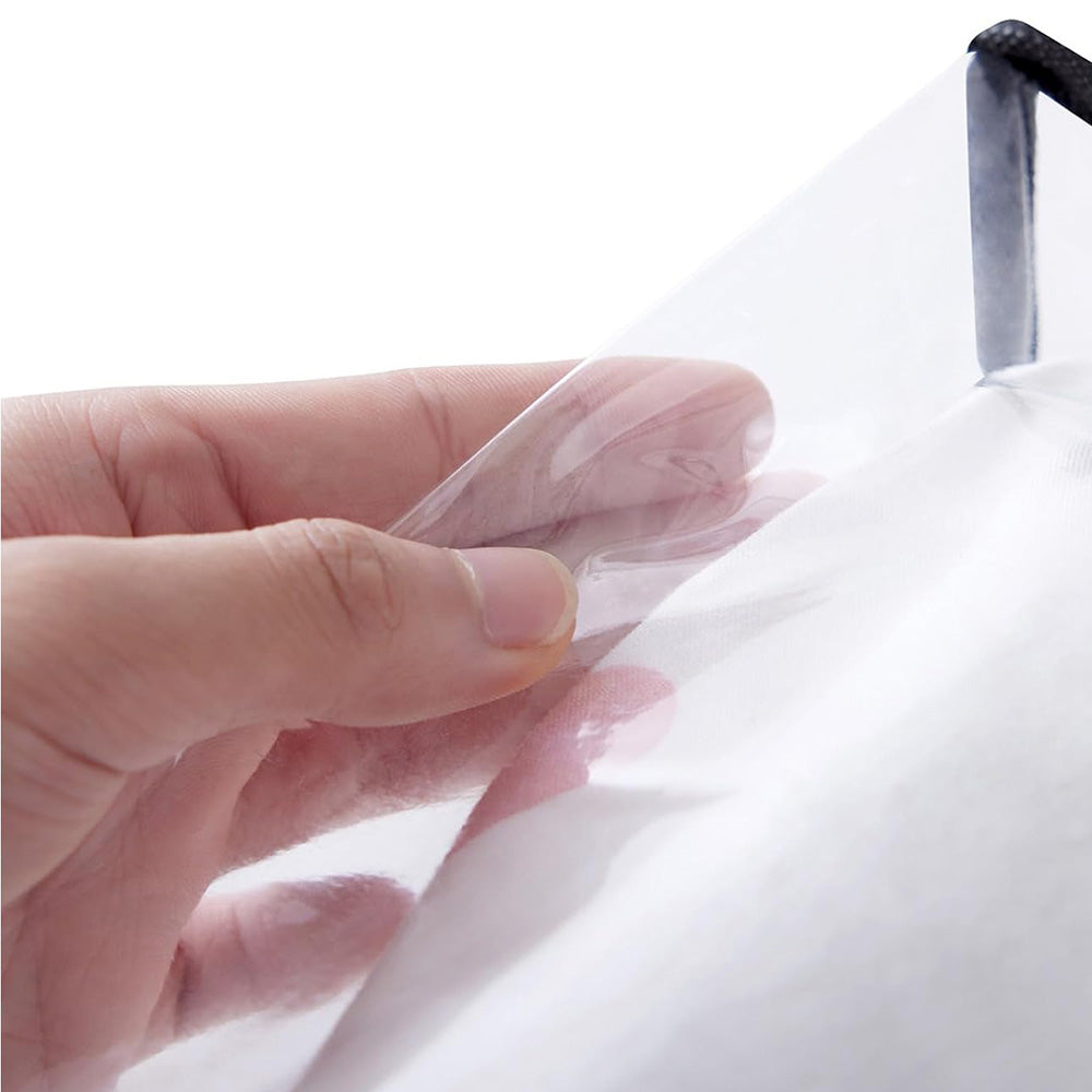 3PCS 60L Clear Plastic Storage Bags with Zipper for Clothing Blanket Comforter
