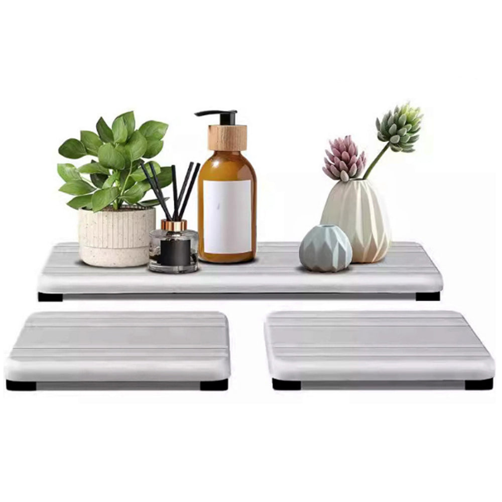 6Pcs Non-slip Water Absorbing Diatomite Stone Coasters Tray For Sink