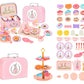 Pretend Play Tea Party Set with Dessert and Carrying Case for Role Play