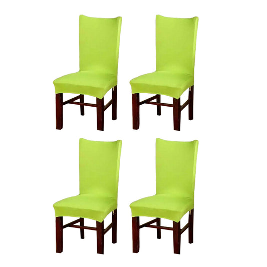 4Pcs Stretch Dining Chair Slipcover-Green