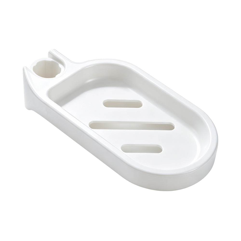 Adjustable Sliding Shower Rail Soap Dish Holder for 25cm Tubes