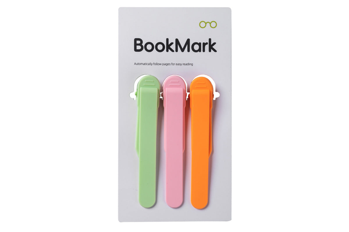 3Pcs Automatic Bookmark Silicone Book Marks for Reading Women